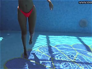 famous Mary Kalisy is swimming naked for XXXWATER